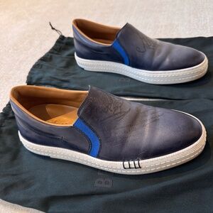 Men’s size 6.5 Playtime Scritto Venezia Calf Leather Sneakers